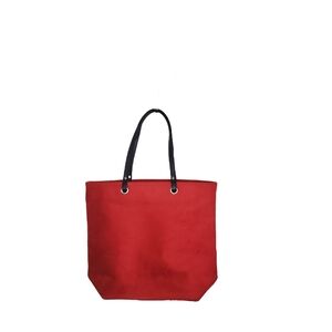Cute Faux Suede Red Tote Bag